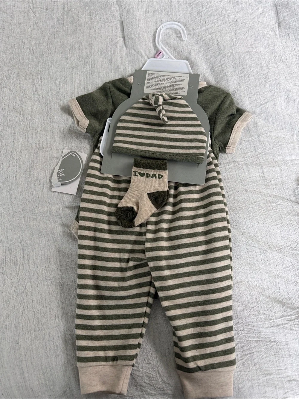 Baby Essentials Olive Green and Cream 